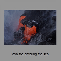 lava toe entering the sea